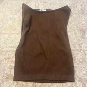 Cotton On Chocolate Ribbed Tank Top